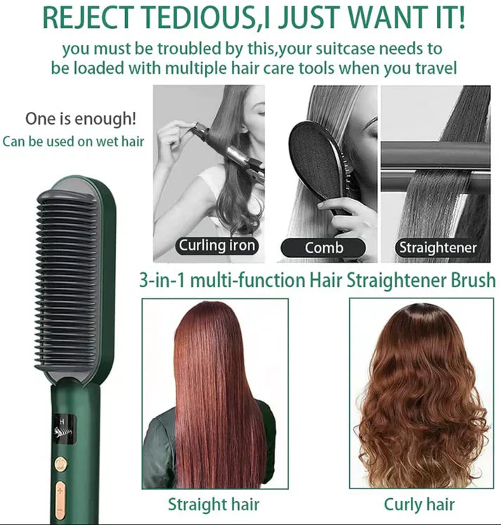Professional Electric Hair Straightener brush